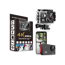 4k Wifi Aksiyon Kamera Ultra Hd 30fps Su Geçirmez Kılıf App Goplus Campro Sports Action Camera Siyah