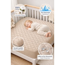 Formeya Pamuk Kapitone Fitted Sıvı Geçirmez Bebek Çocuk Alezi