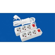 Sistem 2000 3'lü On Off Lu 5 Mt Topraklı Priz