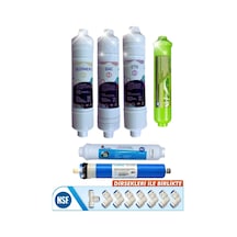 Kapalı Kasa 12 Inç Su Arıtma Cihazı Filtresi 6 Aşamalı 80 Gpd King Membranlı Inline Filtre Set