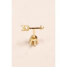 14 Ayar Altın Piercing Tragus Küpe 25114-t009