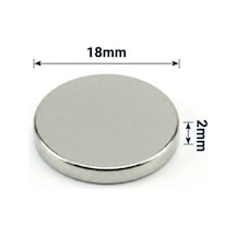 25 Adet - 18x2 Mm Neodyum Mıknatıs Neodim Magnet Yuvarlak