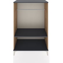 Hyperion Dolap Tek Raflı Tek Askılı 88x44x134 Çam-antrasit Çam