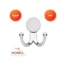 Mi Sket Askı, Metal Vestiyer Askısı, 51 Gr, Dolap Ve Duvar Askılığı, Krom Vidalı