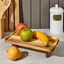 Naturalovee Akasya Servis Sunum Tahtası - Kahverengi - 30,5x15,6x6,8 Cm Çok Renkli