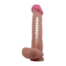 Lilitu Shop 26 CM Kıkırdak Yapılı Çift Katmanlı Melez Gerçekçi Dildo Penis