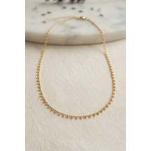 Gold Renk Topçcuk Model 60 Cm Kadın Kolye Çok Renkli