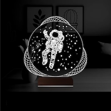 Luvivia Astronot Uzay 3d Lamba - Masa Gece Lambası V3 Şeffaf