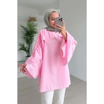 Kahijab Fırfır Detay Gömlek - Pembe Pembe