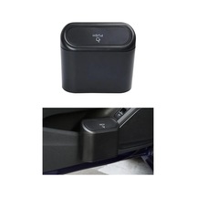Premium Oto Araba Çöp Kutusu Kapaklı Organizer Çöp Kovası, Standart, Chrmk12812, Siyah, Erkek