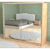 Melis Sürgülü Kapaklı Dolap Gardırop Çam - Ücretsiz Kurulum