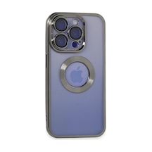 Apple İphone 15 Pro Kılıf Slot Silikon - Titan Gri Çok Renkli