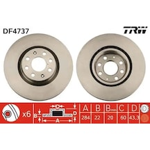 Opel Corsa D Fren Diski On 2007-2014 Trw Df4737 2adettir