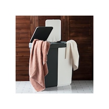 Duo Laundry Çamaşır Sepeti - Antrasit / Beyaz - 80 Lt Antrasit / Beyaz Antrasit / Beyaz