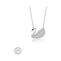 Swarovski Taşlı Gümüş Kuğu Kadın Kolye (551180804)