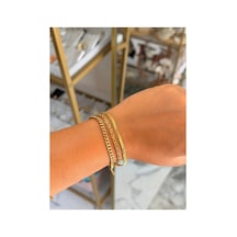 3'lü Model Gold Zincir Bileklik Altın 81061045