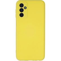 Samsung Uyumlu Galaxy M23 Kılıf Nano İçi Kadife Silikon Sarı
