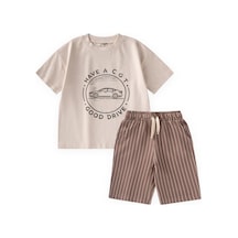 Cigit Baskılı T-shirt Takım 2-10 Yaş Kum