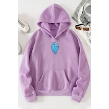 Uyguntarz Unisex Su Avatar Baskılı Sweatshirt Lila