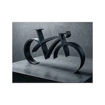 Bisiklet Tasarımlı Sanat Objesi, Minimalist Masaüstü Dekor Süsü, Bisiklet Severler İçin Ofis Ve Ev Aksesuarı 14x8 Cm