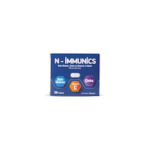N-immunics Vitamin C Beta Glukan ve Çinko İçeren Takviye Edici Gıda 30 Tablet