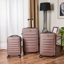 Hoffmannss Travel Star Büyük Boy Abs Valiz - Platin - 76x52x30 Cm Çok Renkli