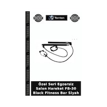 Özel Seri Egzersiz Salon Hareket Fb-30 Black Fitness Bar Siyah