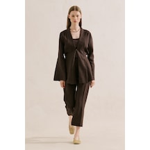 Manuka Keten Pileli Kimono Ceket Acıkahve Ss26ckt00016-23.6552