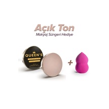 Queen's Make Up Cover Porcelain Foundation 209 Açık Ton + Makyaj Süngeri