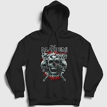 Presmono Unisex Festival Mayhem Kapüşonlu Sweatshirt Siyah