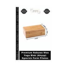Premium Rebuwo Woo Yoga Blok Ahşap Egzersiz Form Pilates Diğer
