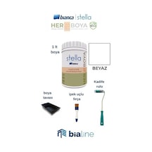 Bianca Stella Boya Seti Boya + Kadife Rulo + Ipek Fırça + Boya Kabı 1 L