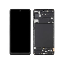 Samsung A71 Lcd Dokunmatik Ekran Çıtalı Siyah