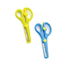 Little Fish 2Li Çocuk Makası Küt Uçlu Yaylı Plastik Korumalı Okul Öğrenci Makası