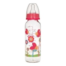 Bebedor 31302 Desenli Cam Biberon 250 Ml - Kırmızı Renkli Uğur Böceği