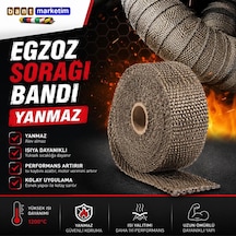 Egzoz Yanmaz Sargı Keçesi Egzoz Sargı Bandı Yanmaz Sargı Keçesi 10 Metre Kahverengi 2e762