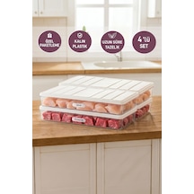 Selka Home 4 Adet 1 Lt. Nora Organizer Buzdolabı  Buzluk Düzenleyici Saklama Kabı