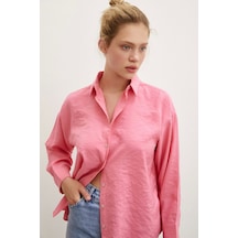 Never More Basic Modal Gömlek Pembe Pembe