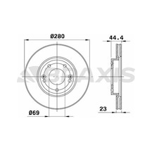 Ön Fren Diski 280Mm Takım Hyundai Elantra 2012-2020 Braxis