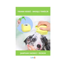 Yumuşak Silikon Şampuan Hazneli Kedi Köpek Yıkama Kesesi 80ml