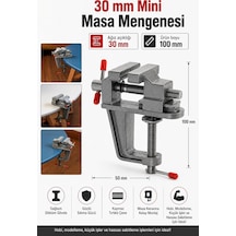 Zephoo Mini Masa Mengenesi 30 Mm Ağız Açıklığı Döküm Gövde Tezgah Mengenesi Hobi Modelcilik Elektronik Tamir T