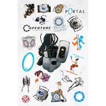Portal Video Oyun Sticker Paketi 20 Adet Çok Renkli
