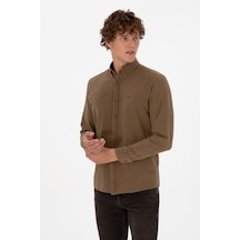 U.s. Polo Assn. Erkek Haki Gömlek Desenli 50308390-vr027 Haki