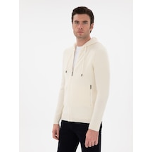 Cacharel Ekru Slim Fit Triko Hırka Bej
