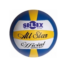 Selex All Star No 5 Dikişli Voleybol Topu Mavi Sarı Mavi - Sarı
