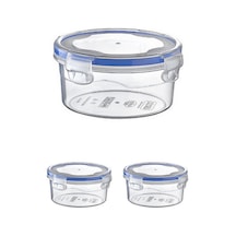 250 Ml Sızdırmaz Kilitli Plastik Saklama Kabı - 3 Lü Set Çok Renkli