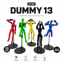 3d Dummy 13 Figür Hareketli, Pozlanabilir Koleksiyon Modeli 5'li Set Versiyon Çok Renkli