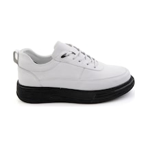 Bambi Beyaz Hakiki Deri Erkek Sneaker E01080256343