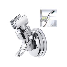 Duş Başlığı Ahize Tutucu Krom Banyo Duvara Montaj Ayarlanabilir Emme Braketi Gümüş