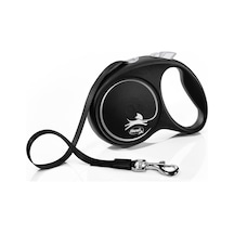 Flexi Black Design M Beden Siyah 5mt Şerit Tasma Çok Renkli